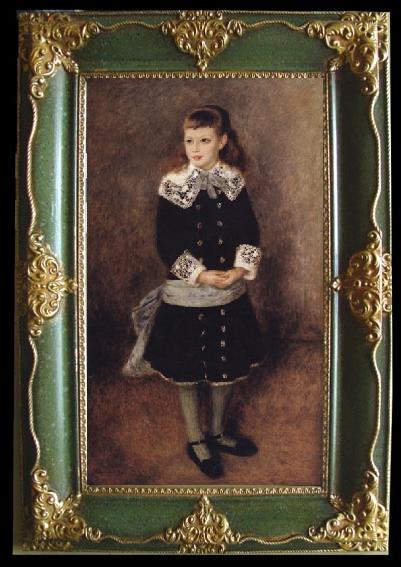 framed  Pierre Renoir Marthe Berard(Girl Wearing a Blue Sash), Ta119-4
